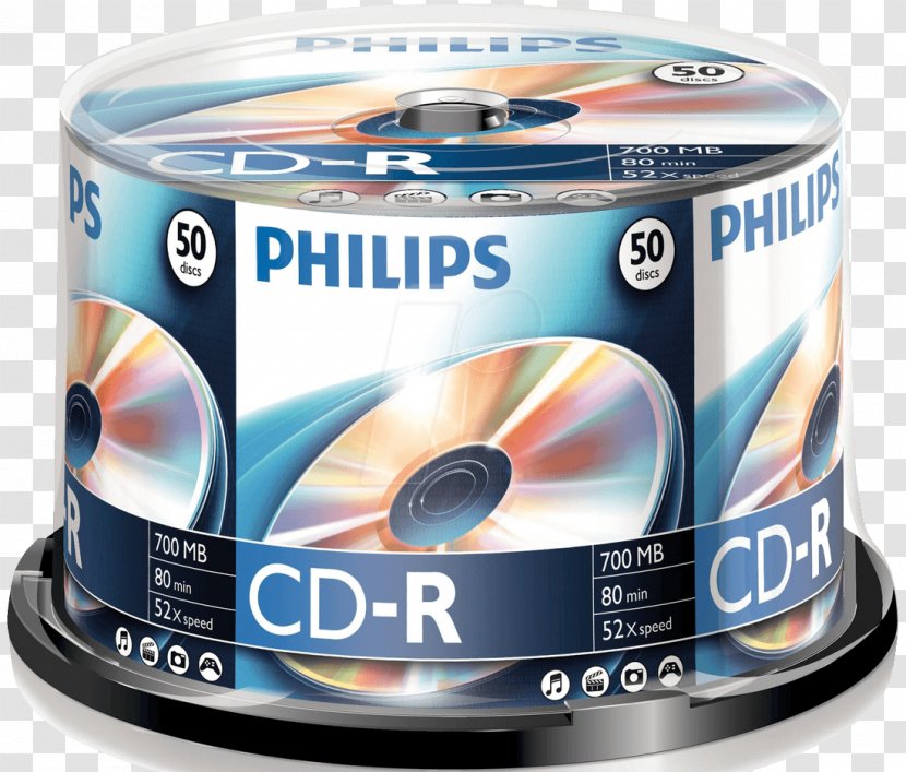 Philips CD-R Cr7d5nb10/00 Compact Disc DVD Recordable - Blank Media - Turntable Transparent PNG