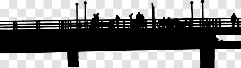 Clip Art Vector Graphics Santa Monica Pier Silhouette - Drawing - Dock Transparent PNG