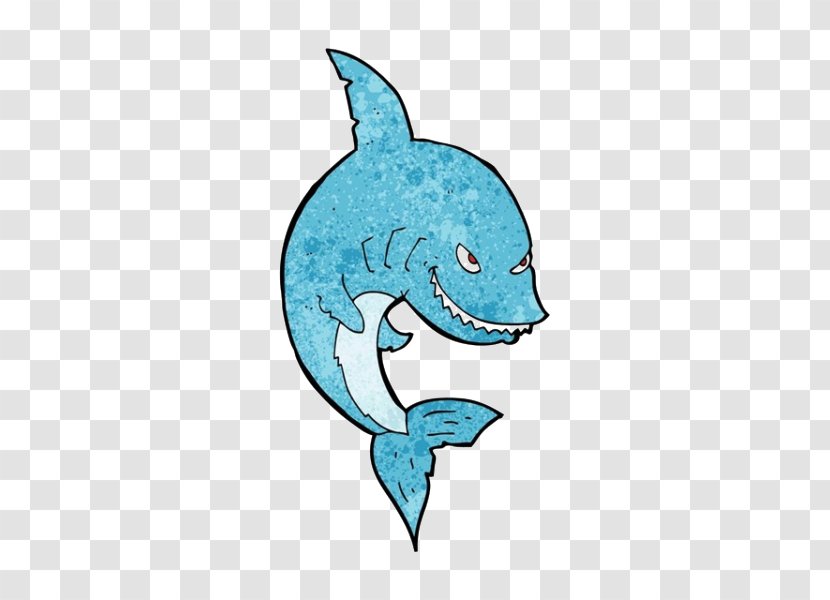 Shark Cartoon Royalty-free Illustration - Turquoise - Material Transparent PNG