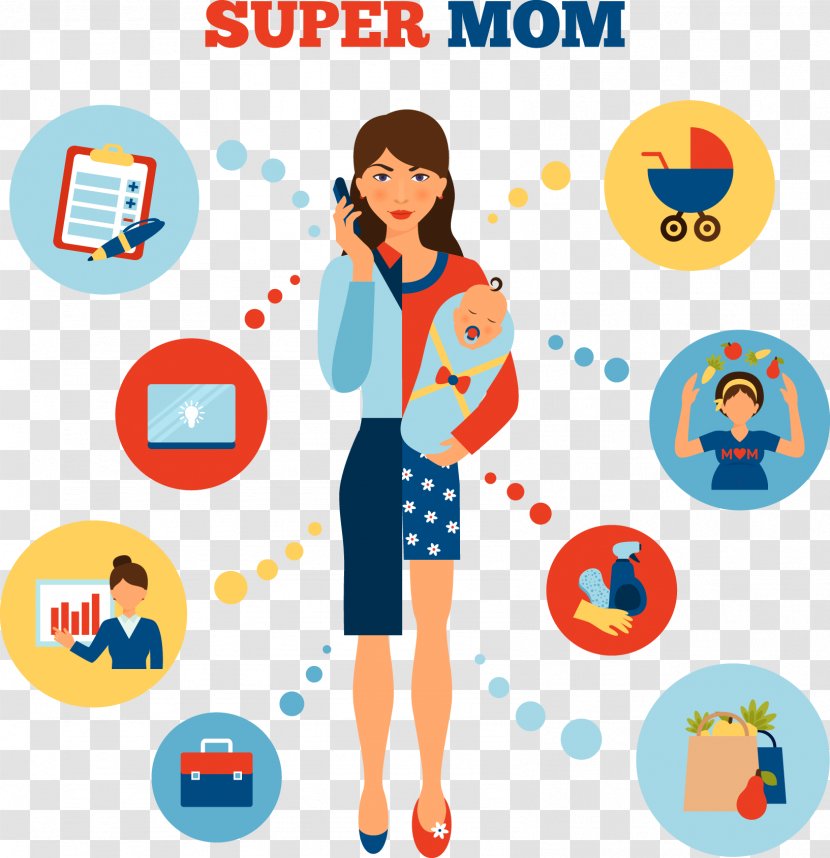 Mother Businessperson - Family - Super Mom Transparent PNG