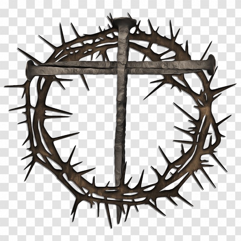 Cartoon Crown - Cross And - Twig Jesus Transparent PNG