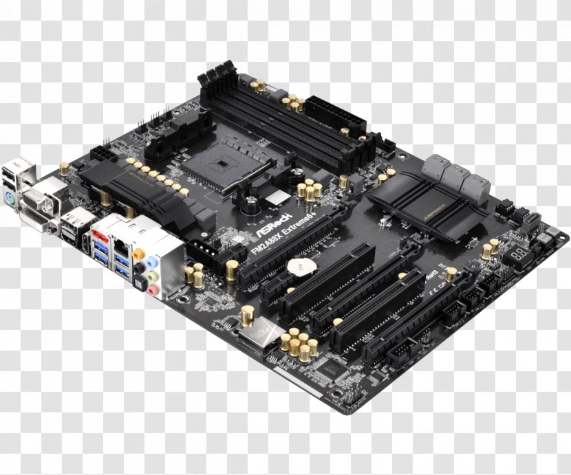 Socket FM2+ CPU ATX Motherboard - Electronic Component - Asrock Fm2a88m Extreme4r20 Transparent PNG