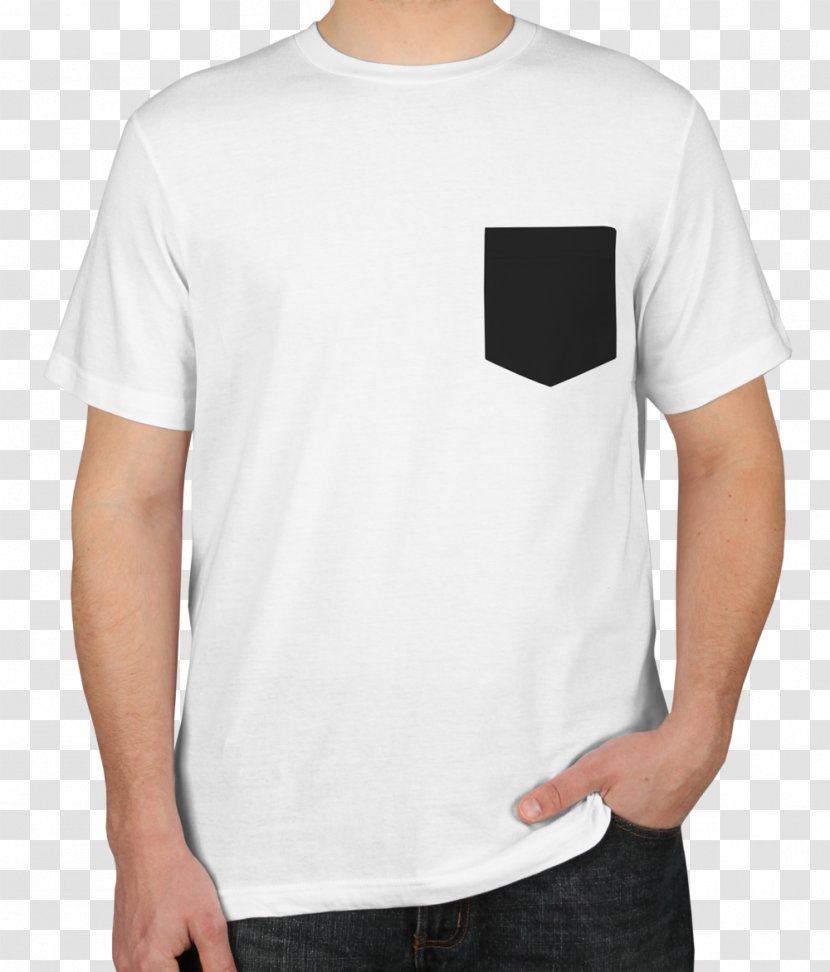 T-shirt Pocket Sleeve White - Longsleeved Tshirt Transparent PNG
