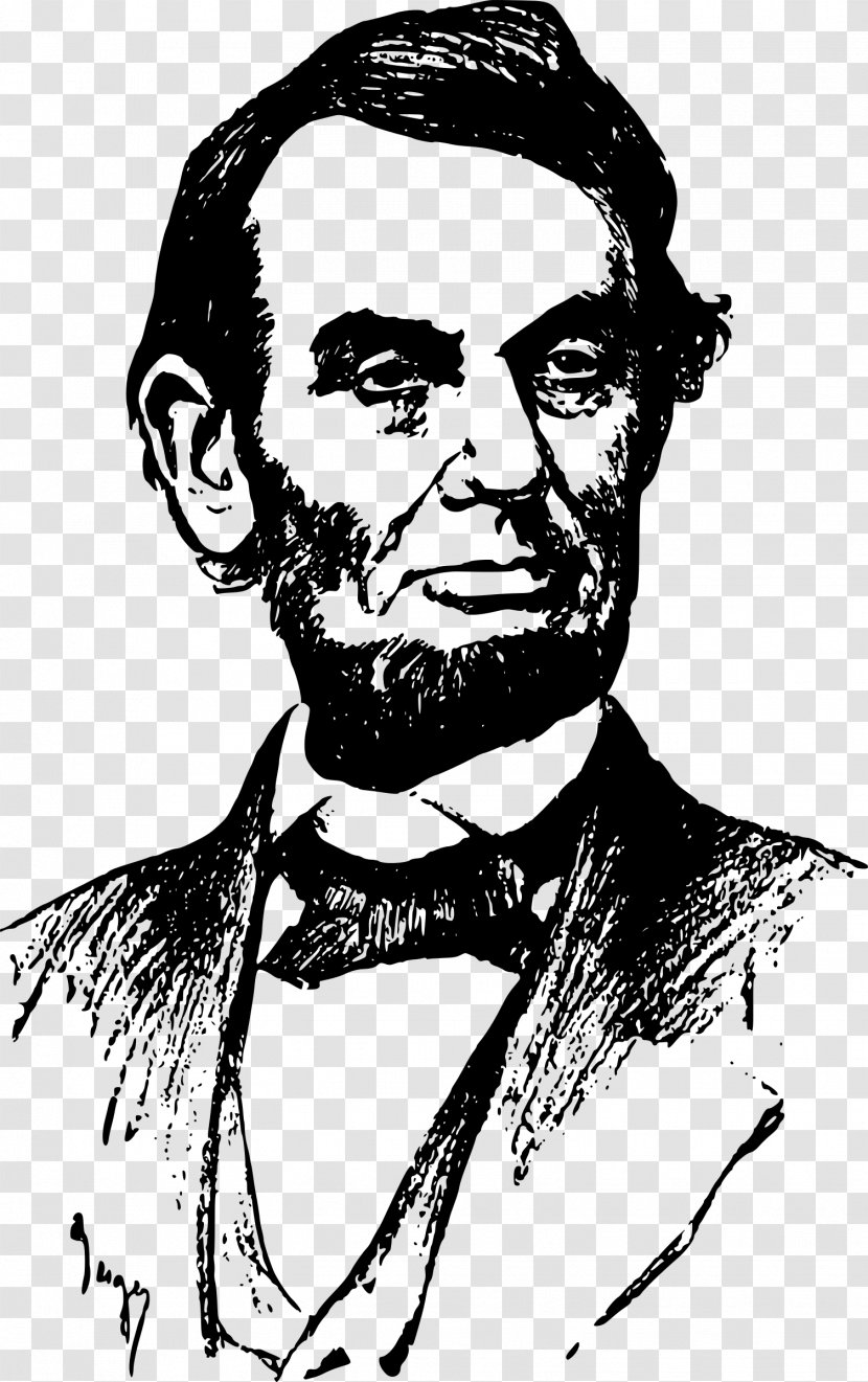 Abraham Lincoln Memorial President Of The United States Clip Art - Facial Hair - Side Profile Transparent PNG