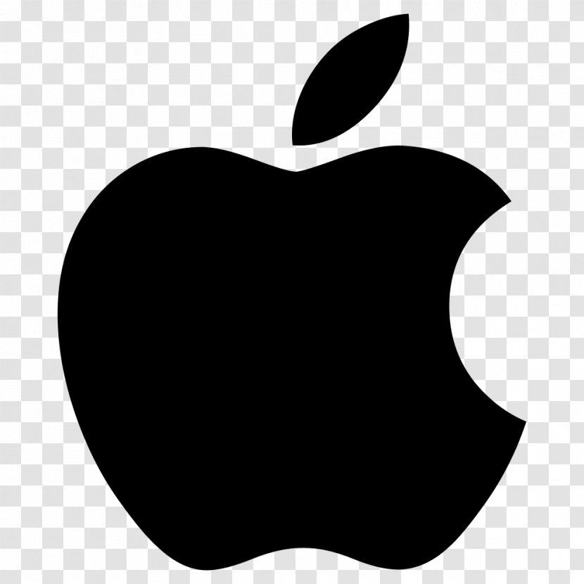 Apple Logo - Black And White Transparent PNG