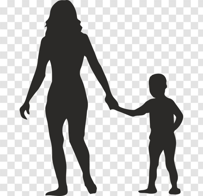 Silhouette Man Child Mother - Hip Transparent PNG