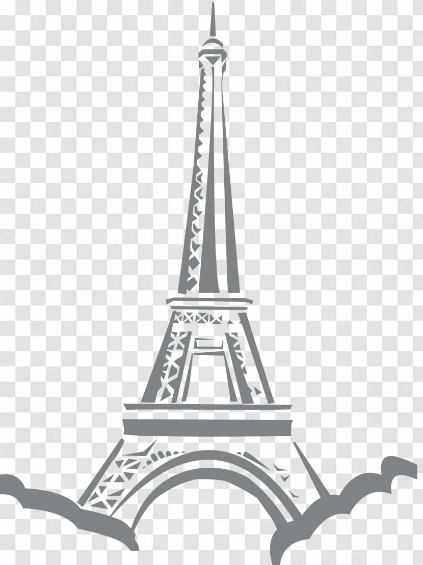 Eiffel Tower Clip Art - Black - Paris Photo Transparent PNG