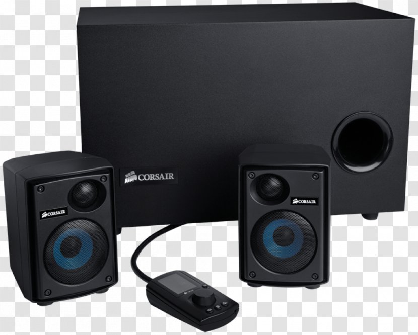 Corsair Gaming Audio Series SP2500 Loudspeaker Components Computer Speakers Personal - Sound - Headset Control Panel Transparent PNG