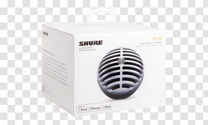 Microphone Shure MV5 MV88 Capacitor - Tree Transparent PNG