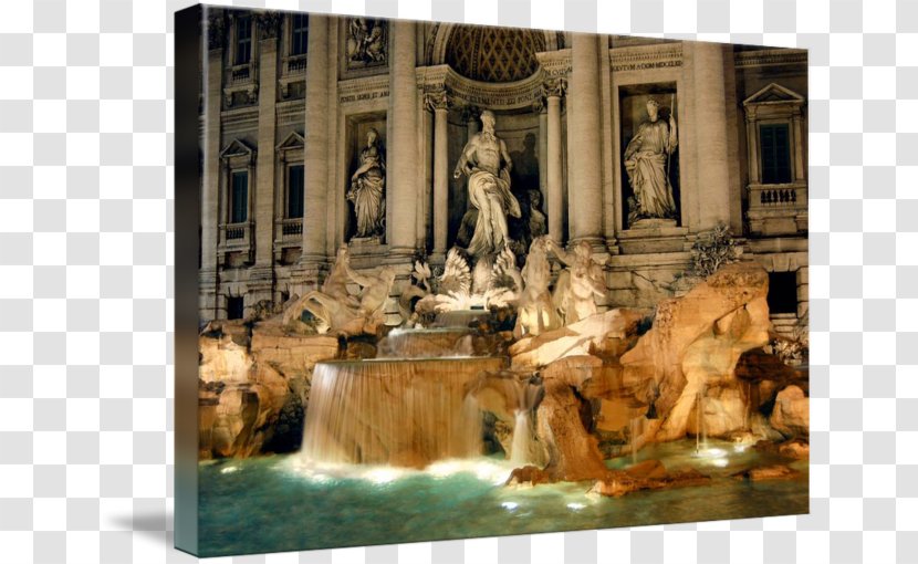 Trevi Fountain Ancient Rome Colosseum Arch Of Titus - Canvas Transparent PNG