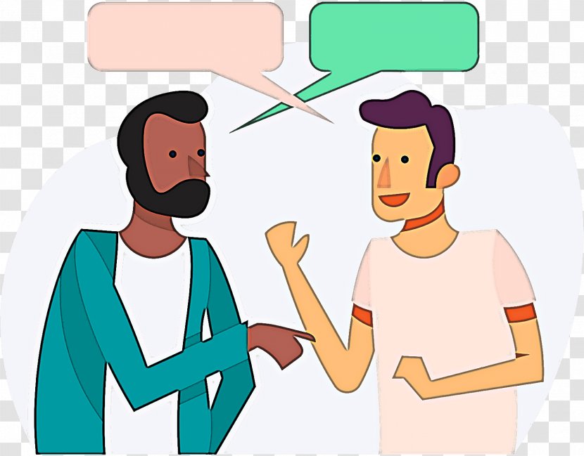 Cartoon Conversation Interaction Finger Gesture - Sharing Transparent PNG
