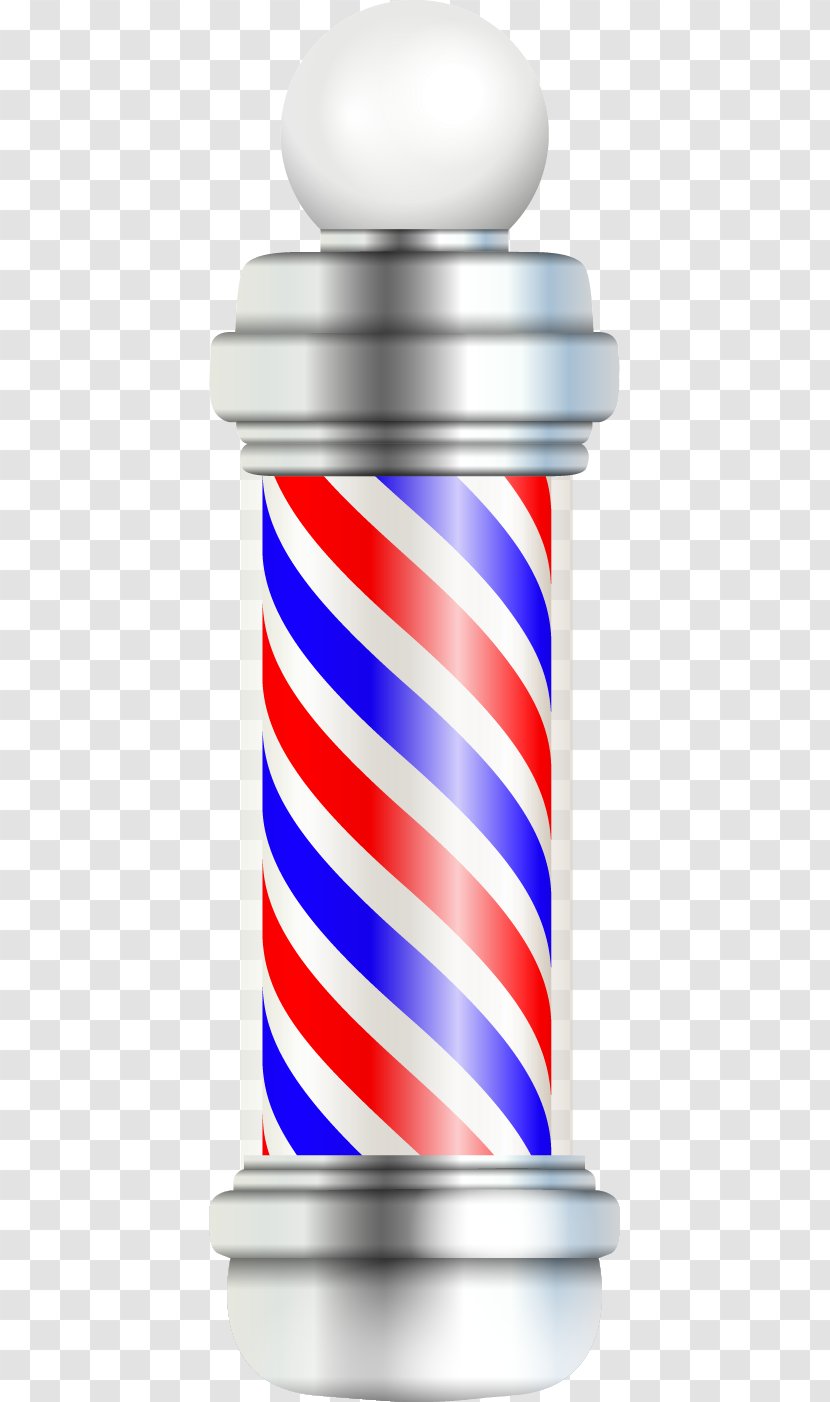 Barbers Pole Barbershop Hairdresser - Color Vector Rotating Column Transparent PNG