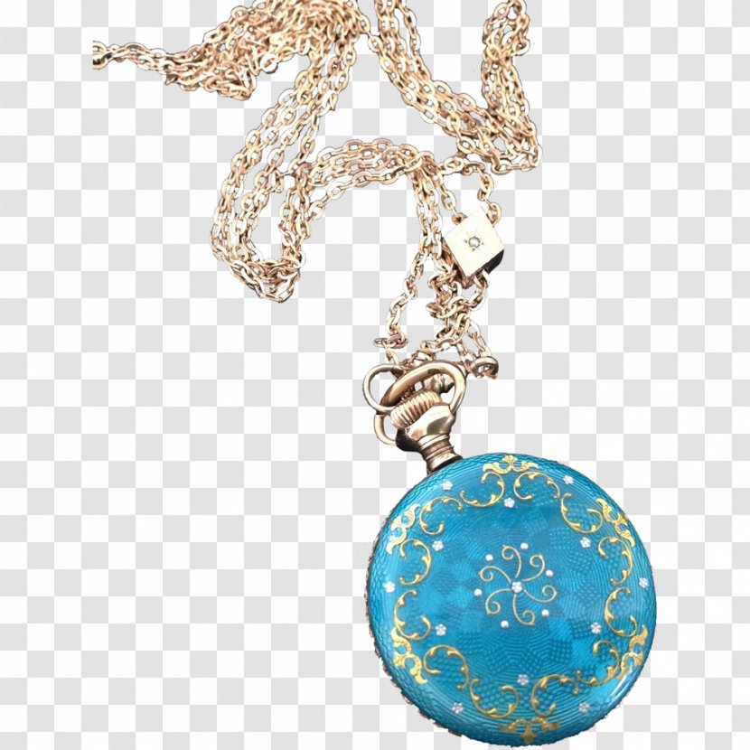 Turquoise Locket Body Jewellery Necklace Transparent PNG
