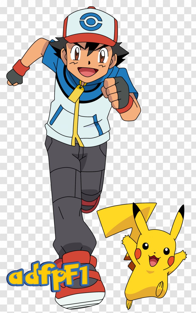 Ash Ketchum Pikachu Misty Pokemon Black & White Pokémon GO - Headgear Transparent PNG