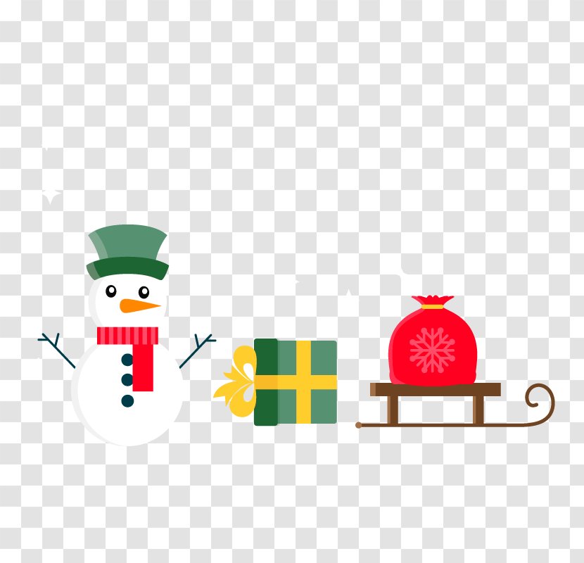 Christmas Gift Snowman - Fictional Character - Vector With Transparent PNG