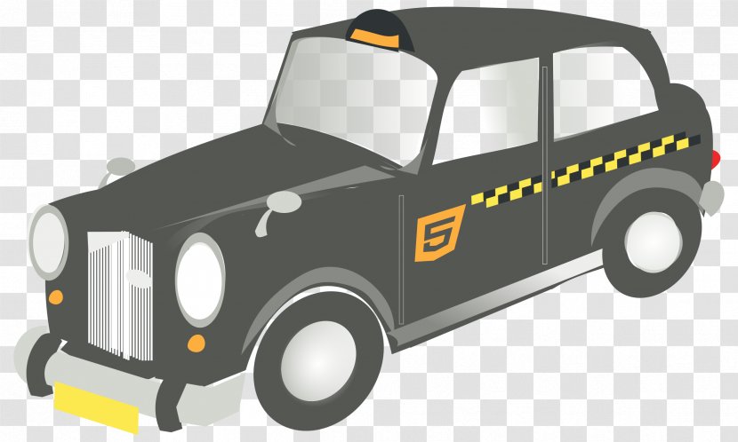 Taxi TX4 Hackney Carriage Clip Art - Compact Car - Driver Transparent PNG