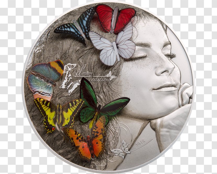 Butterfly Silver Coin Hobart's Red Glider - Shilling - Dream Transparent PNG