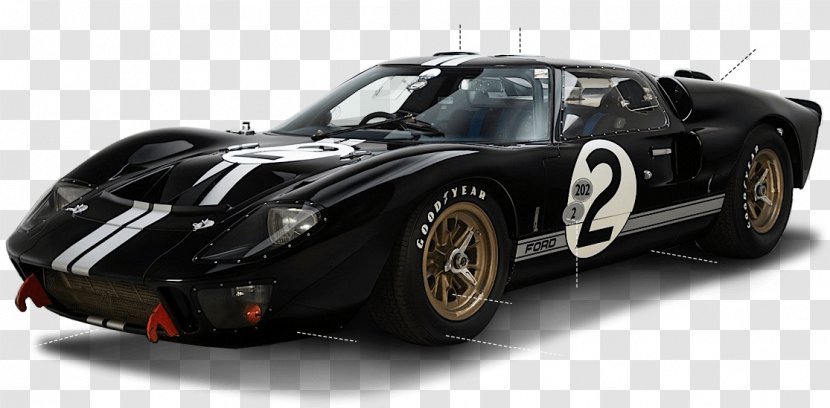 Ford GT40 1966 24 Hours Of Le Mans Car - Brand Transparent PNG