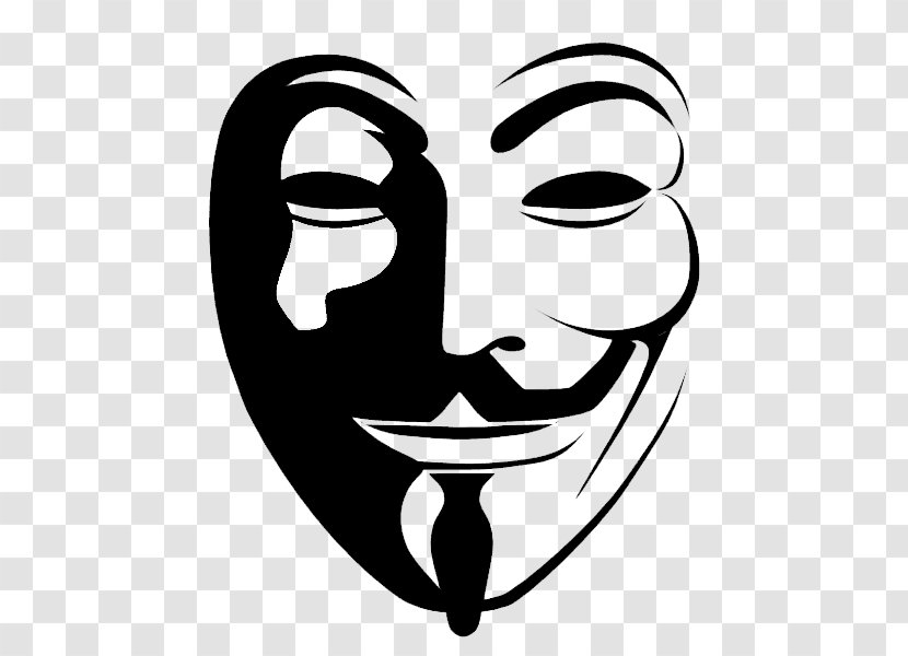 Anonymous Guy Fawkes Mask Clip Art - Headgear Transparent PNG