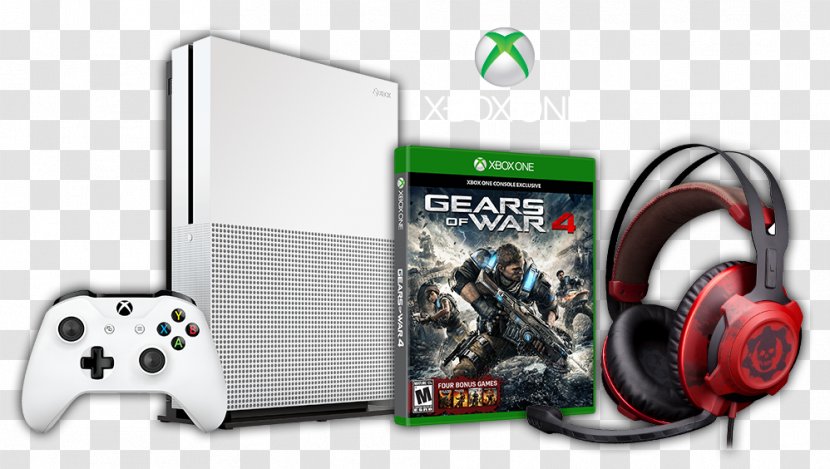 Gears Of War 4 Xbox 360 One S - Video Game Console - Gold Transparent PNG