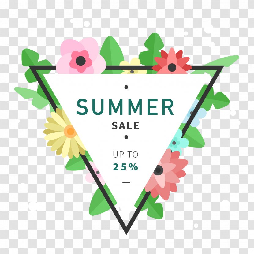 Flower Triangle Designer Euclidean Vector - Summer - Personality Decoration Background Transparent PNG