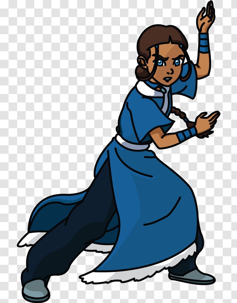 Katara The Last Airbender Zuko Aang Sokka - Appa - Kneeling Cartoon Transparent PNG