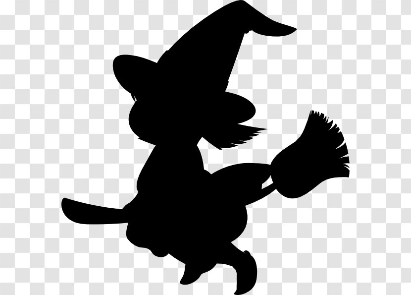 Witchcraft Silhouette Halloween Clip Art - Witch - Vector Transparent PNG