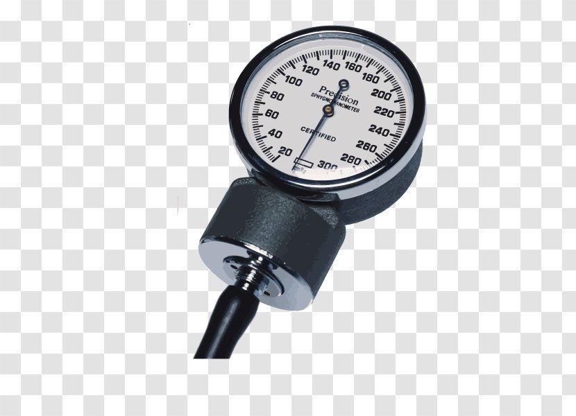 Blood Pressure Sphygmomanometer Hypertension Monitoring Measurement - Vector Barometer Transparent PNG