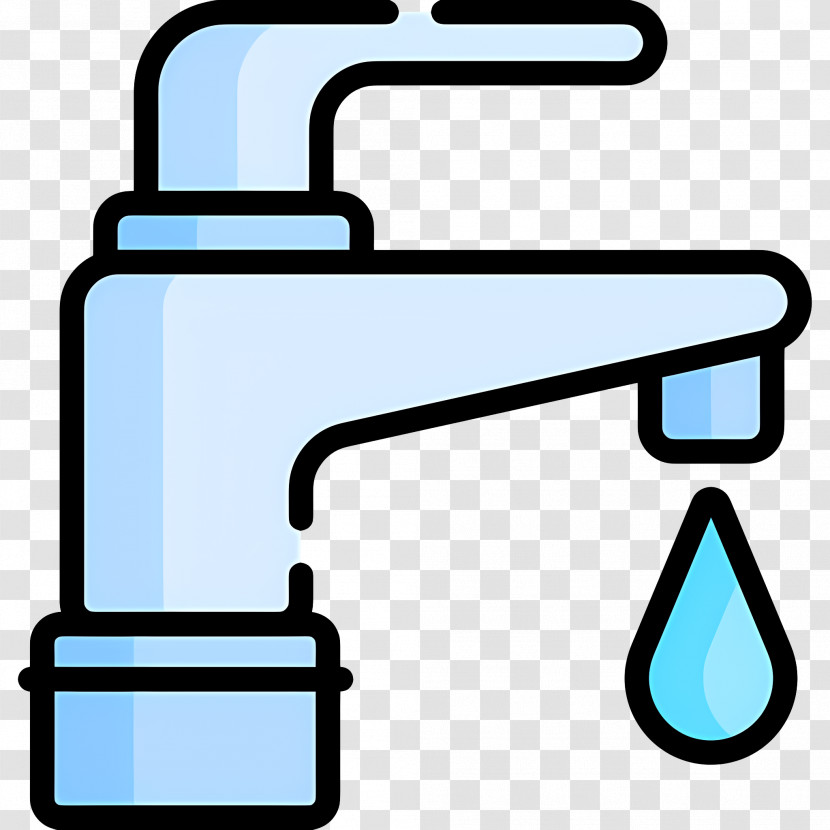 Water Tap - Water Faucet With Blue Droplet Illustration Transparent PNG