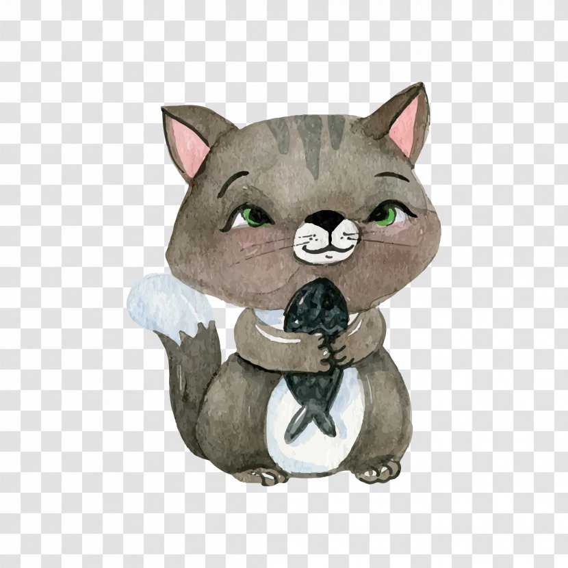 Cat Kitten Puppy Dog - Cats Dogs - Watercolor Transparent PNG