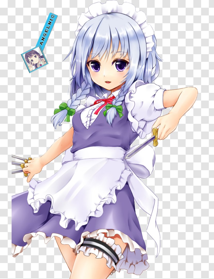 Rendering Sakuya Izayoi Drawing - Flower - Fan Art Transparent PNG