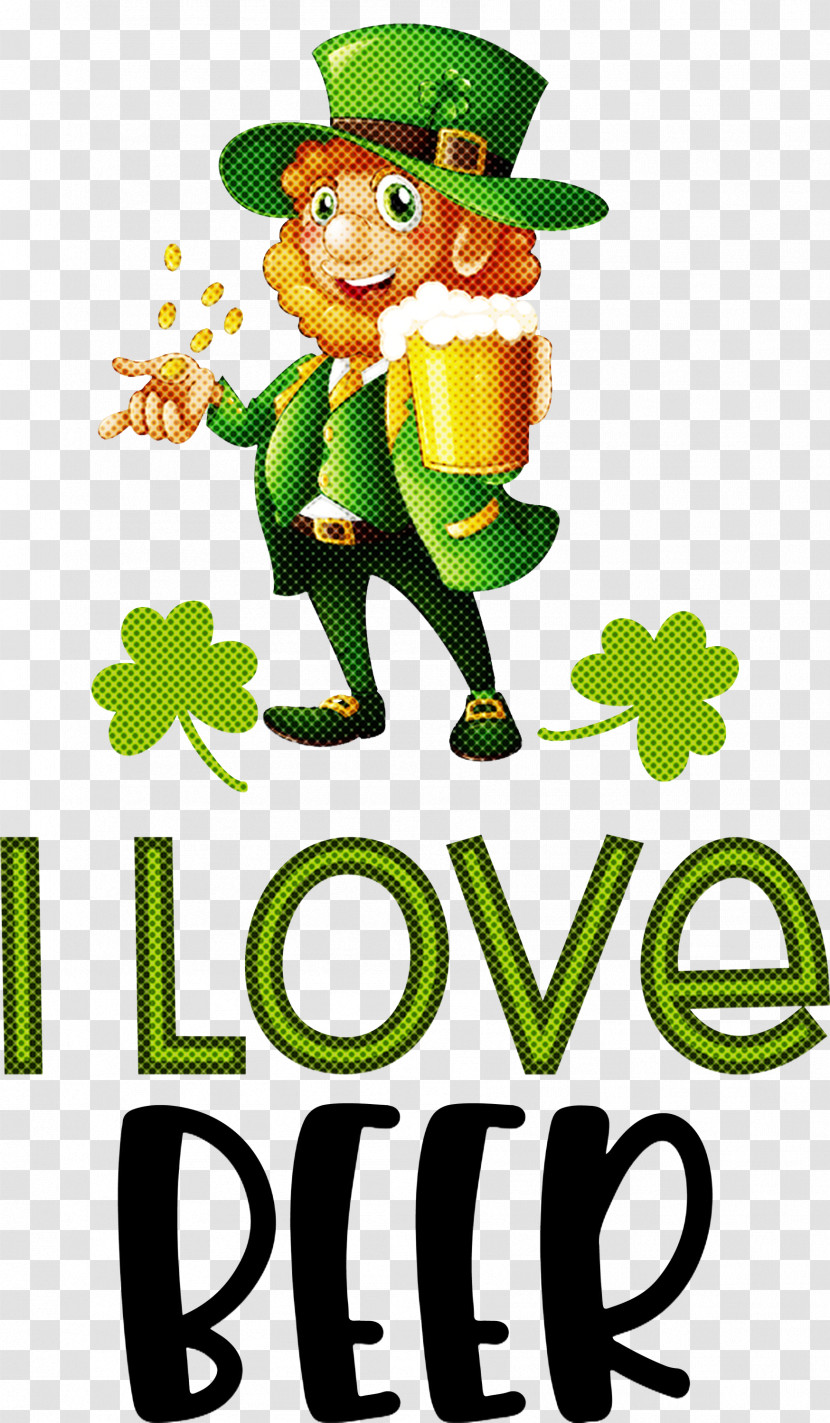 I Love Beer Saint Patrick Patricks Day Transparent PNG