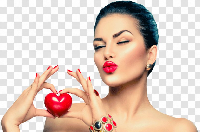 Valentine's Day Heart Eyelash Gift Clip Art - Nail - Beauty Shop Transparent PNG