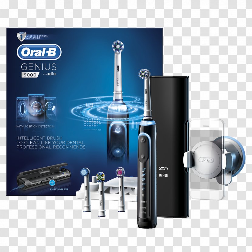 Electric Toothbrush Oral-B Genius 9000 Interspace Brush Heads - Charger Transparent PNG