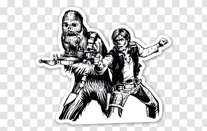 Chewbacca Han Solo Sticker Cartoon Graffiti - Skull Transparent PNG