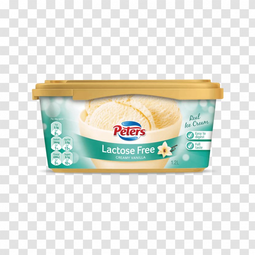 Peters Ice Cream Lactose Dairy Products - Ingredient Transparent PNG