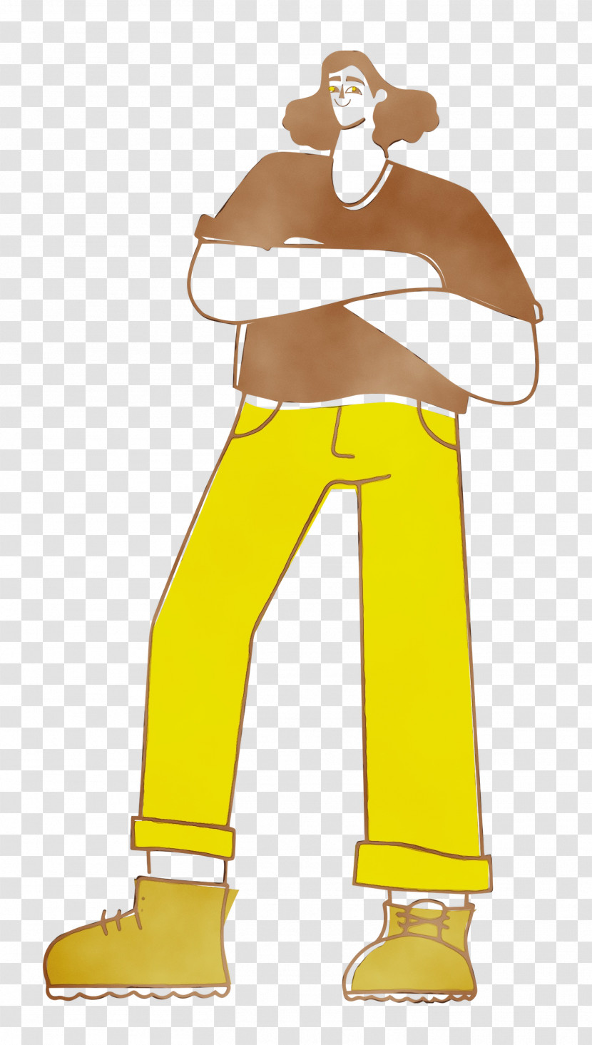 Clothing Cartoon Yellow Transparent PNG