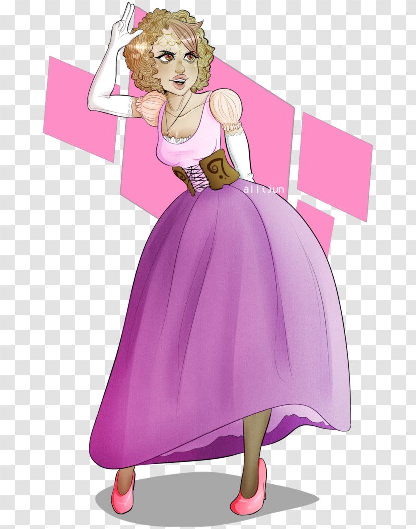 Illustration Costume Design Cartoon Barbie - Dress - Trine Transparent PNG