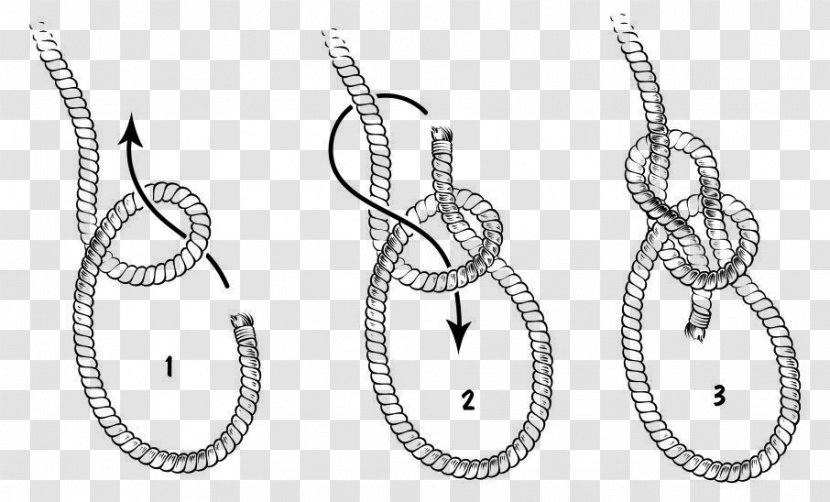 Earring Bowline Knot Arborist Chain - Boomverzorging En Verwijdering Transparent PNG