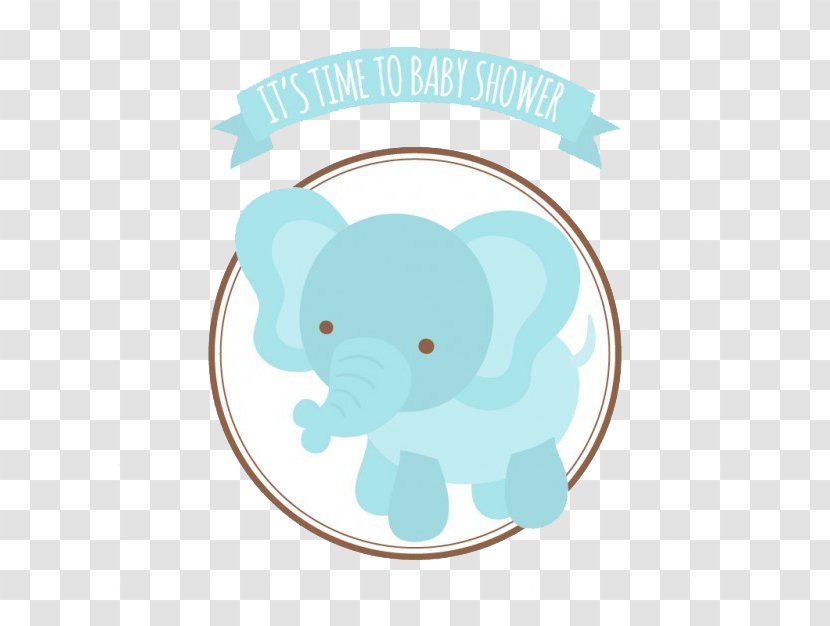 African Bush Elephant Infant Elephantidae Baby Shower - Cards And Blue Transparent PNG