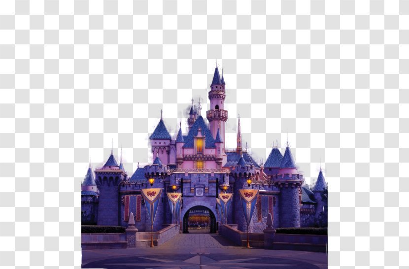 Disneyland Disney California Adventure Cinderella Castle Hotel Amusement Park - Purple Transparent PNG