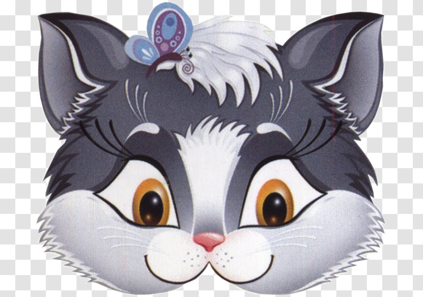 Mask Gray Wolf Kitten Face Halloween - Mascara Makeup Transparent PNG