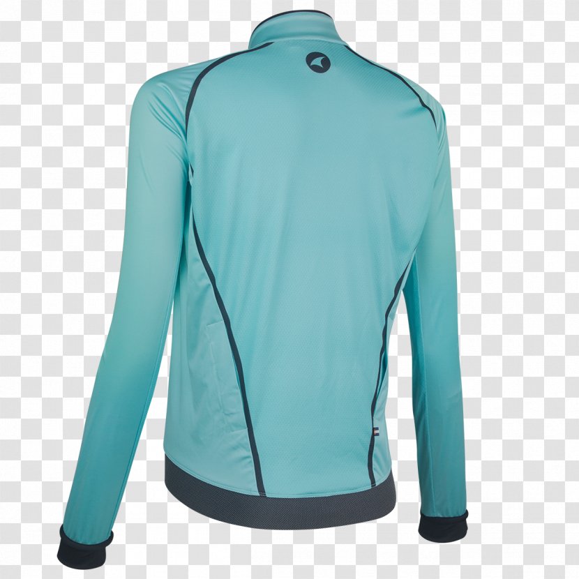 Shoulder Sleeve Jacket Outerwear - Turquoise Transparent PNG