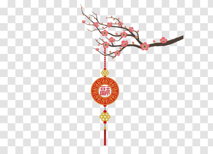 Chinese New Year Plum Blossom Bainian - Tree Blessing Transparent PNG