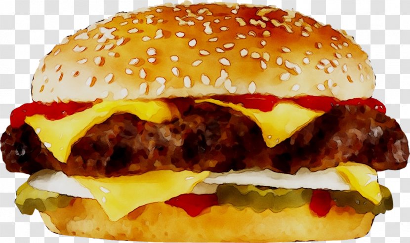Hamburger Egg Sandwich French Fries Cafe Food - Fast Transparent PNG