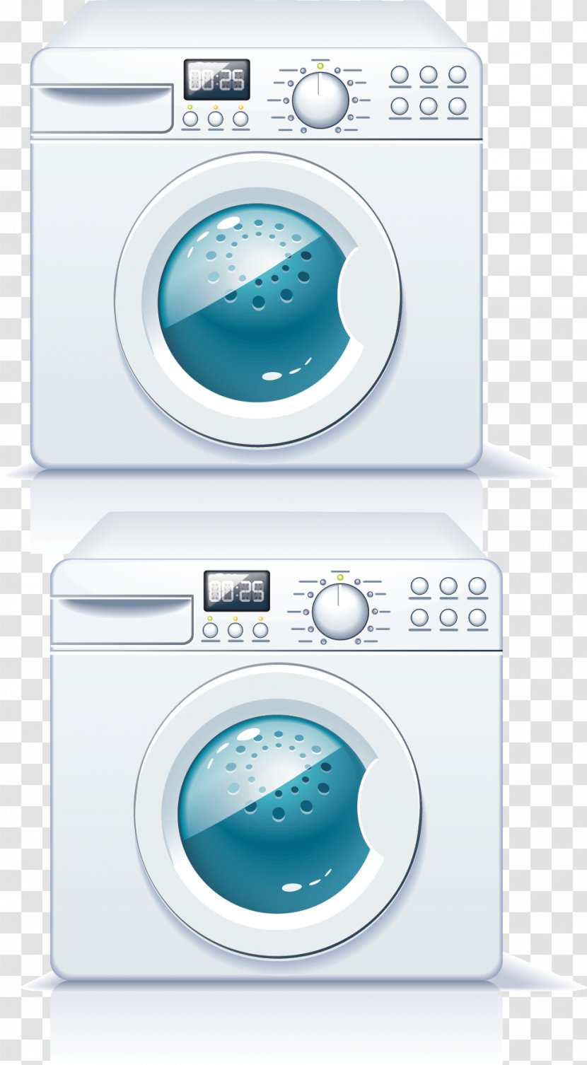 Washing Machine Clothes Dryer Laundry - Major Appliance - Vector Material Transparent PNG