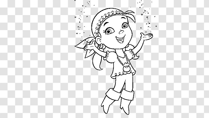 Drawing Neverland Black And White Piracy Coloring Book - Flower - Jake Pirate Transparent PNG