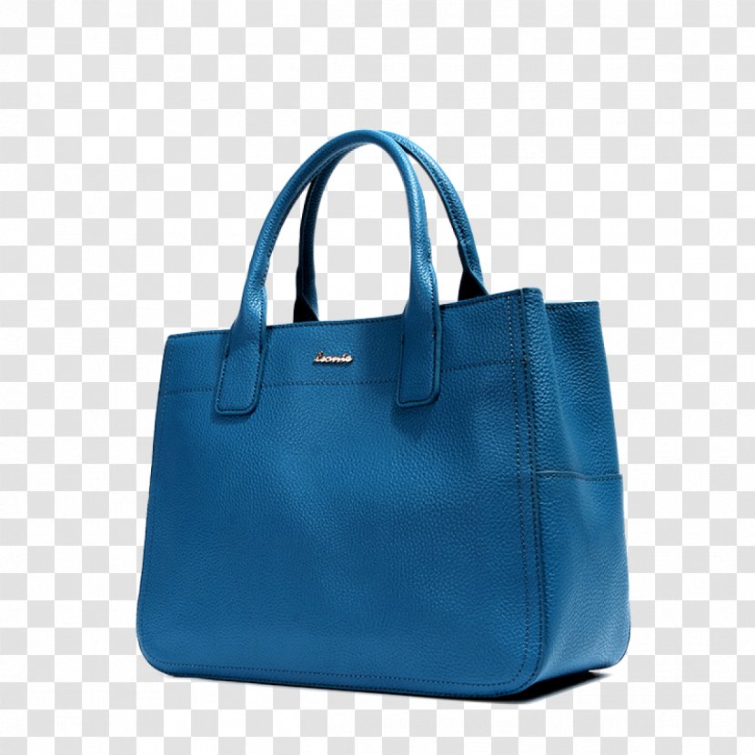 Tote Bag Leather Blue Handbag Transparent PNG