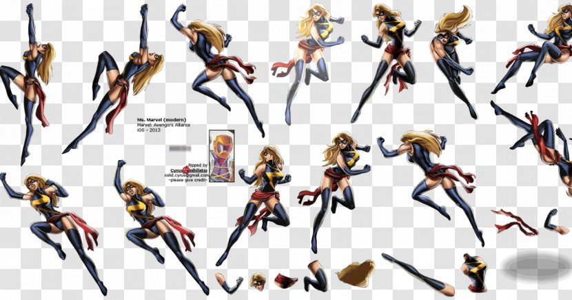 Marvel: Avengers Alliance Carol Danvers Iron Man Psylocke Sif - Sprite Transparent PNG