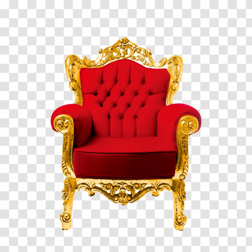 Throne Wing Chair Couch Table Living Room - Furniture Transparent PNG
